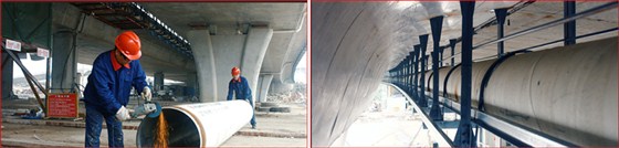 熱烈祝賀福州金山大橋內襯不銹鋼輸水管道工程圓滿竣工！