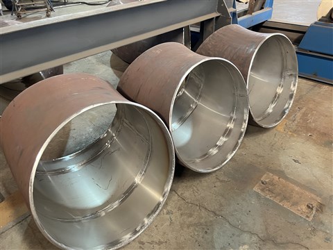 45°內襯不銹鋼對焊彎頭